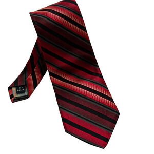 Ted Baker London 100% Men's Silk Red Striped Tie